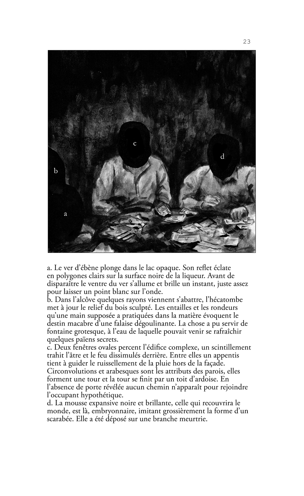 la vase noire dans loeil nuit